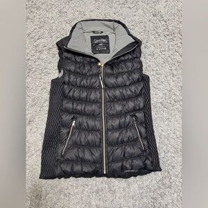 Calvin Klein Striped Lined Black Vest